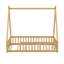 Lit de plancher en bois d'hévéa en forme de tente avec garde-corps, lattes et porte-118317634-118317639