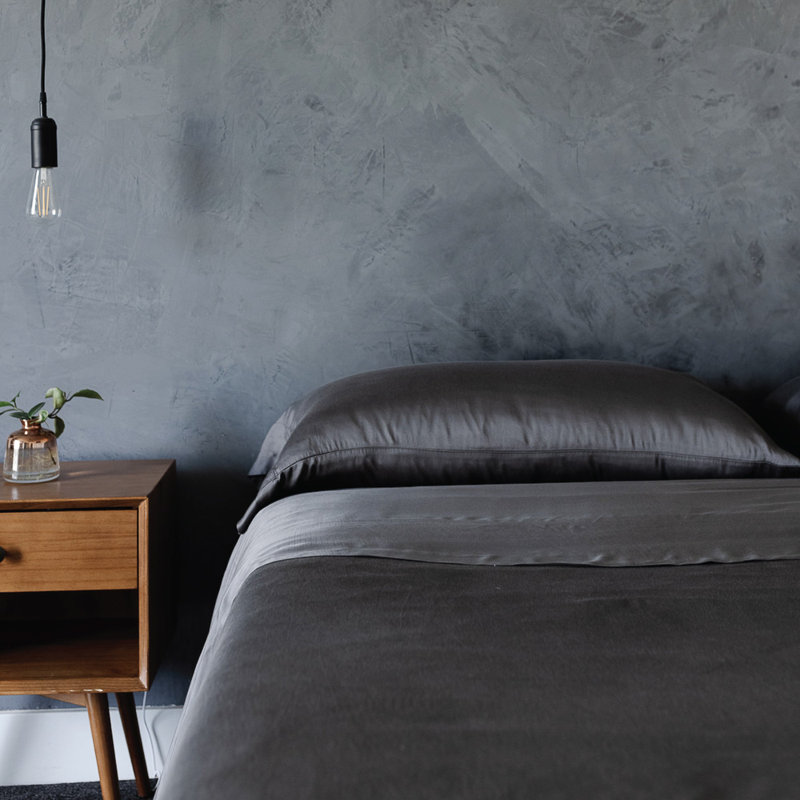 Rayon From Bamboo Duvet Cover, King Duvet Cover, Charcoal