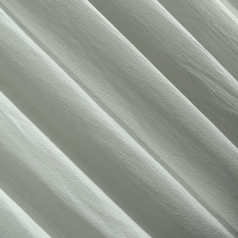 Panneau de rideau semi-transparent avec pattes en coton délavé Archaeo Sarro, L 52 po x L 63 po, Écume de mer