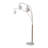 Moraga 3 Light Arc Floor Lamp - 85", Bone Porceliain, Weathered Brass & Walnut, 4-Way Rotary Switch