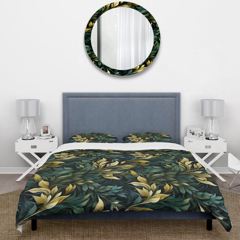 Ensemble de housse de couette Davi, Housse de couette pour grand lit et 2 taies décor