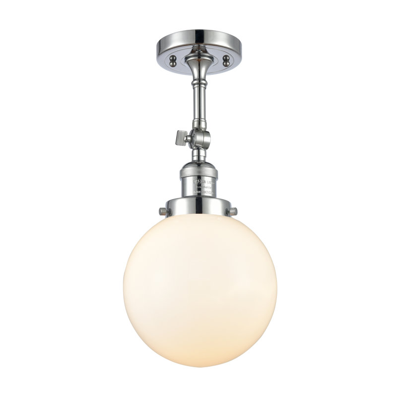 Clementina Dimmable Bath Sconce, 6 Watt Vinage LED Bulb, Matte White Cased, Polished Chrome