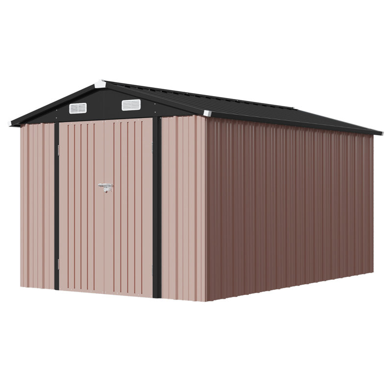 8 ft.W x 12 ft.D Metal Storage Shed, 8'x 12'