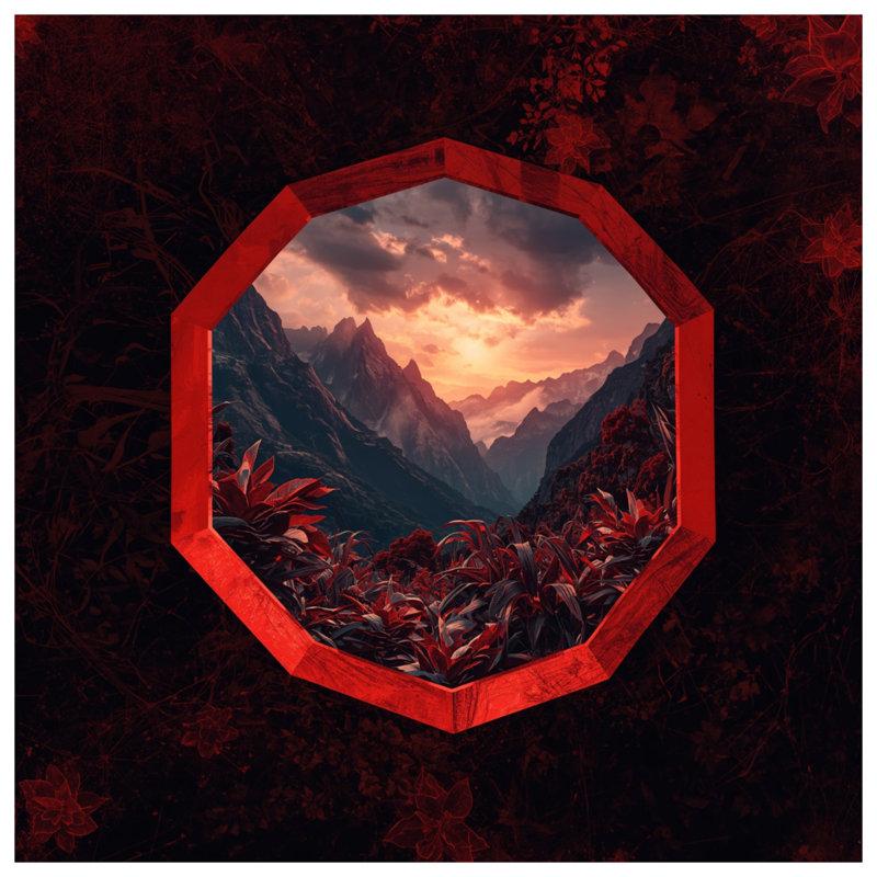 Rideaux de douche Red Mountain Landscape, L 70 po x H 93 po