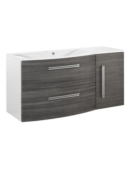 LUGANO 1150 mm Single Vanity with Integrated Basin, Anthrazit / Weiß