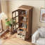 Armoire de rangement en bois rustique avec porte découpée et 2 tiroirs-694192877
