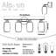 Luminaire de salle de bain 4 lumières 4 lumières, éclairage moderne de haut en bas avec verre transparent et givré pour miroir, finition chromée, 25,2 pouces, excluant les ampoules
