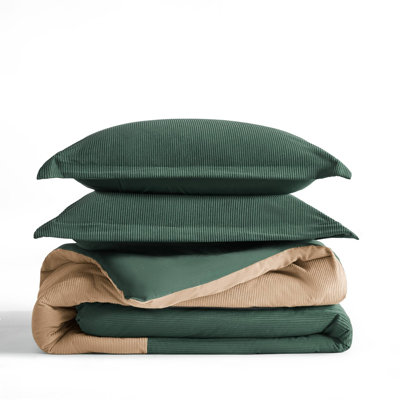 3 Pieces Full/Queen Comforter Set,Green