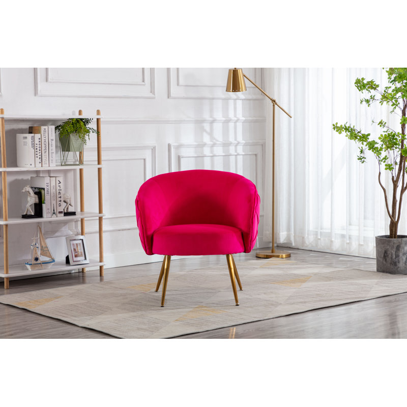 Upholstered Armchair, Raspberry