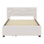 Upholstered Platform Bed With Brick Pattern Headboard And Trundle-115709569-115709571