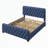 Upholstered Linen Bed with Drawers