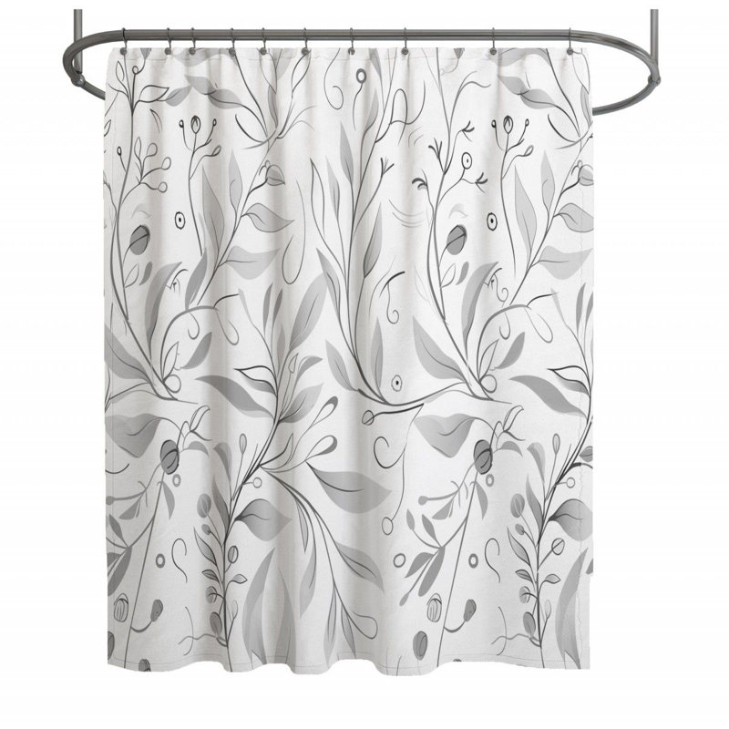 Rideau de douche Botanical - Art Bathroom Decor_12378, H 73 po x l 70 po