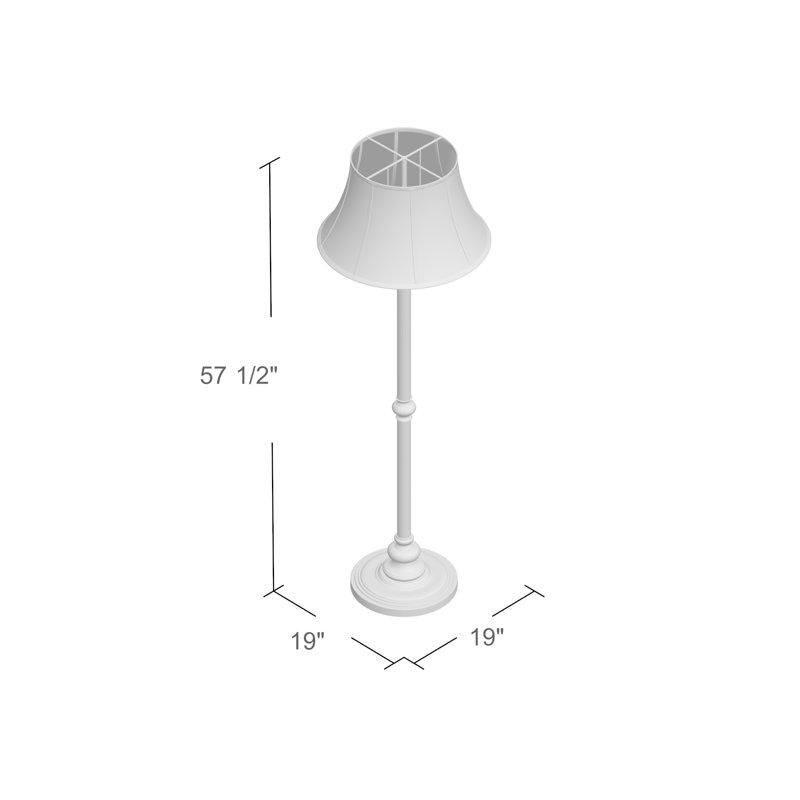 Newport Floor Lamp, Antique Brass