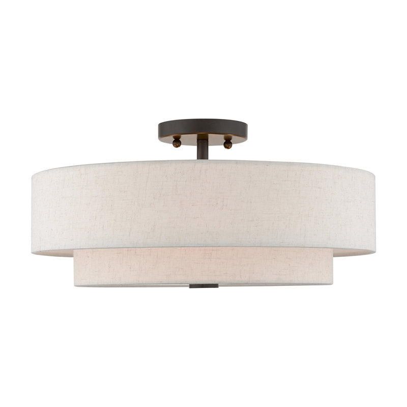 Ashaud Fabric Semi Flush Mount