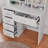 Vanity Set with Sliding Mirror, Makeup Desk with 5 Drawers and Shelves for Girl, White