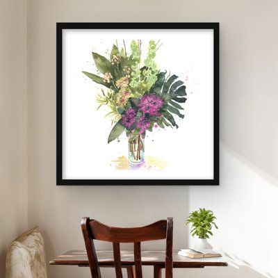 Tropical Flower Assemblage - reproduction botanique encadrée