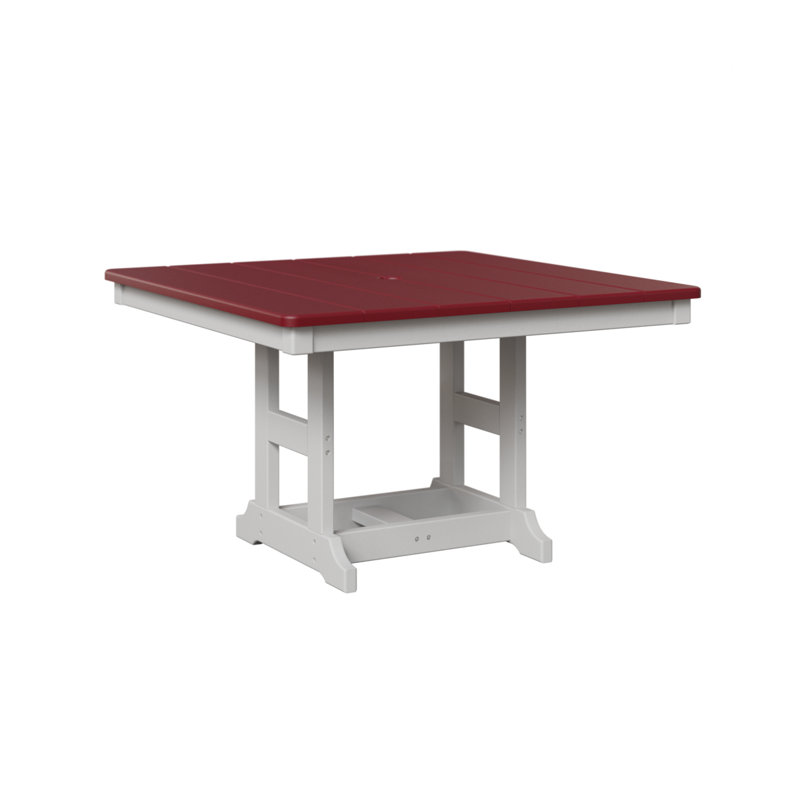 Table carrée 33 po Berlin, Rouge écarlate