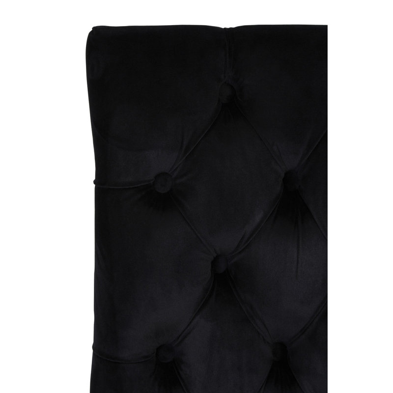 Mullane 49cm H Tufted Polyester Blend Upholstered Side Chair, Black