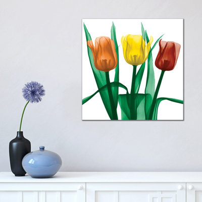 Jewel Embellished Tulips II by Albert Koetsier - Wrapped Canvas Painting