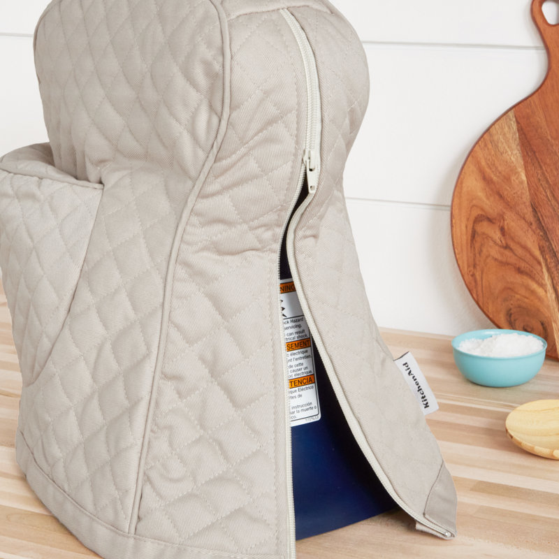 KitchenAid® Quilted Fitted Mixer Cover, White