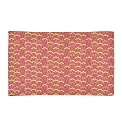 Tapis à chevrons orange/jaune