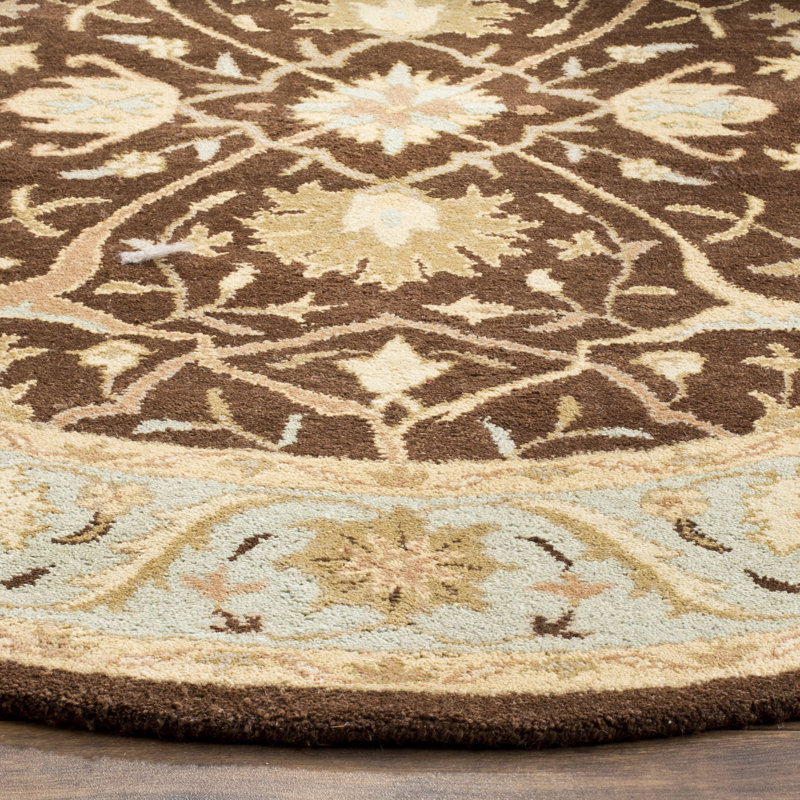 Hand Tufted Wool Oriental Rug, Round 8'
