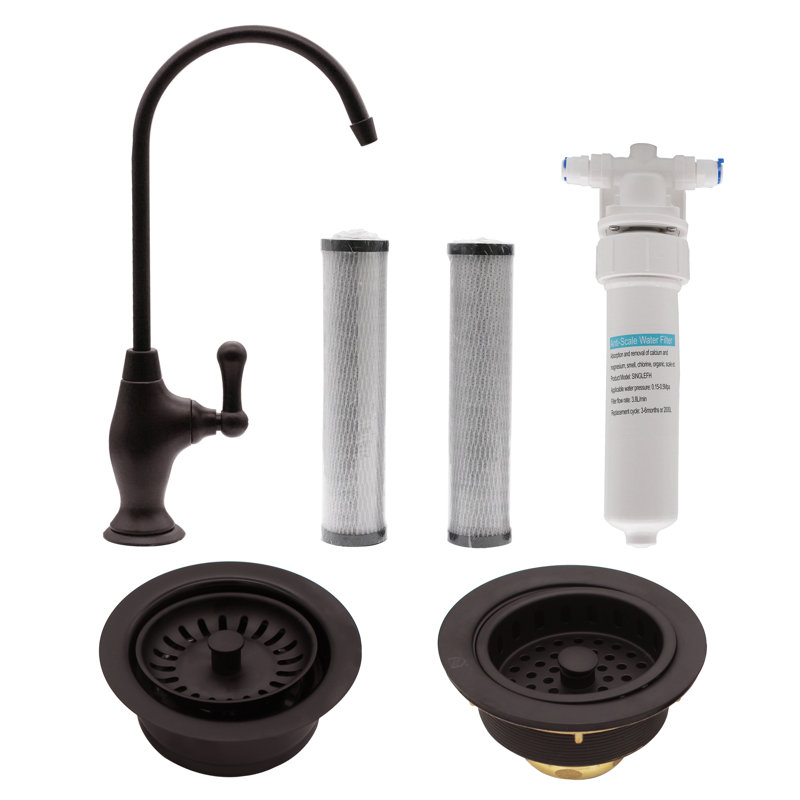 Westbrass Kitchen Faucet with Soap Dispenser, Oil Rubbed Bronze