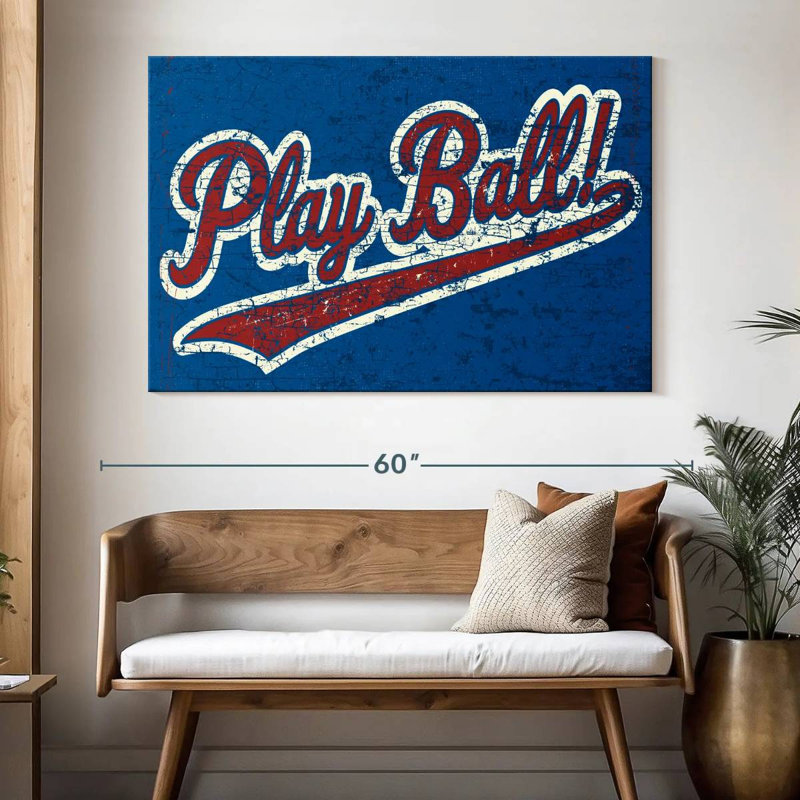 Plaque murale Play Ball, H 34 po x l 51 po