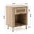 Cord End Table with Storage Drawer and Open Shelf Nightstand for Living Room, Bedroom-1099541402
