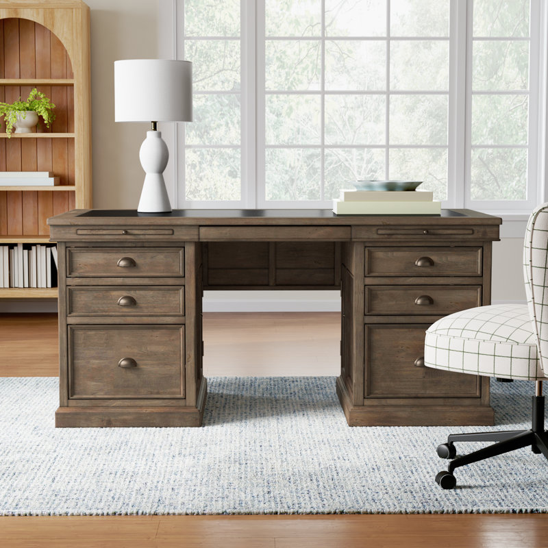 Pritchett Solid Wood Executive Desk