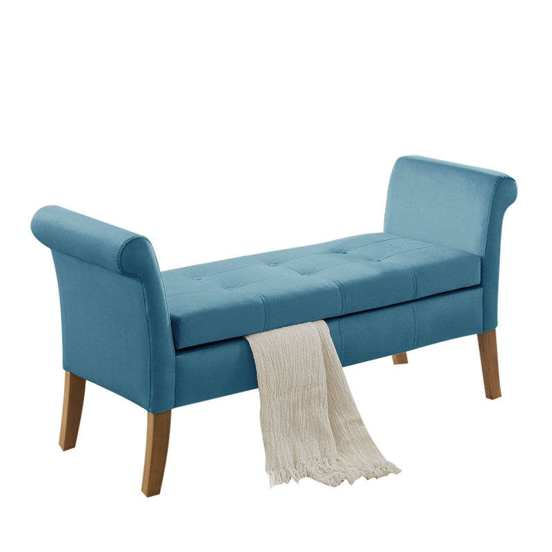 Banc bleu avec rangement Myaisha Finn