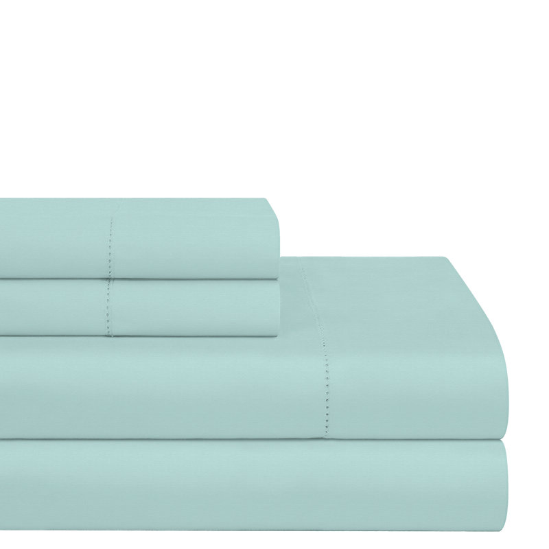 Ensemble de draps 100% coton flanelle lourde Pointehaven 200 g / m², Lagon, Ensemble de draps pour lit très grand californien