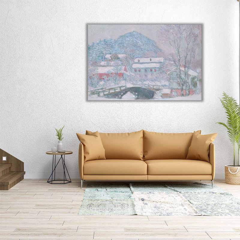 Sandvika, Norvège - reproduction d'art sur toile, H 20 po x l 30 po