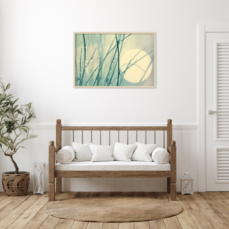 «Morning blues» par Ingrid Beddoes, impression sur bois encadrée, H 28 po x l 41 po