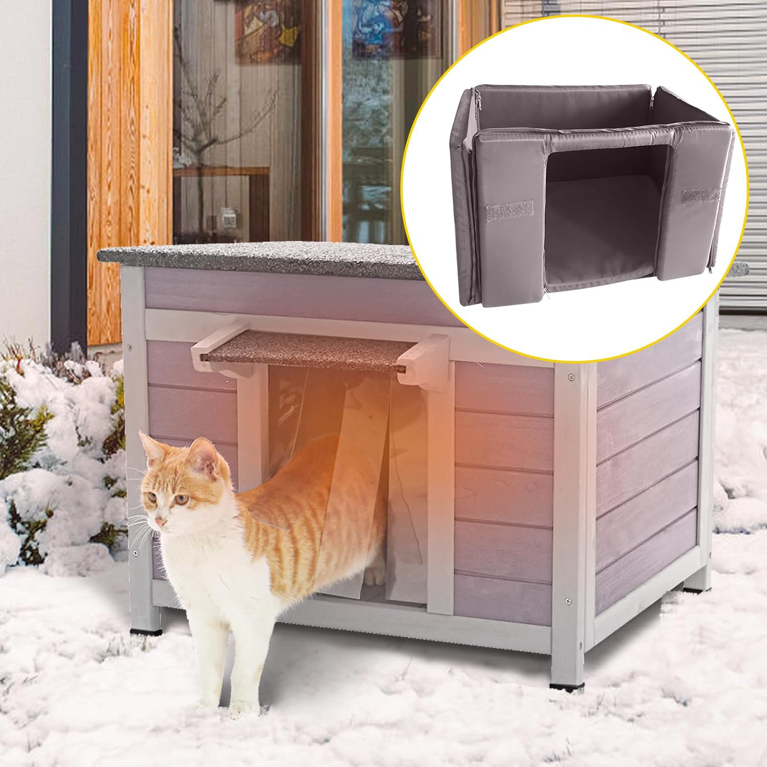 Tucker Murphy Pet™ Djordi Cat House for Outdoor Cats Feral Kitty