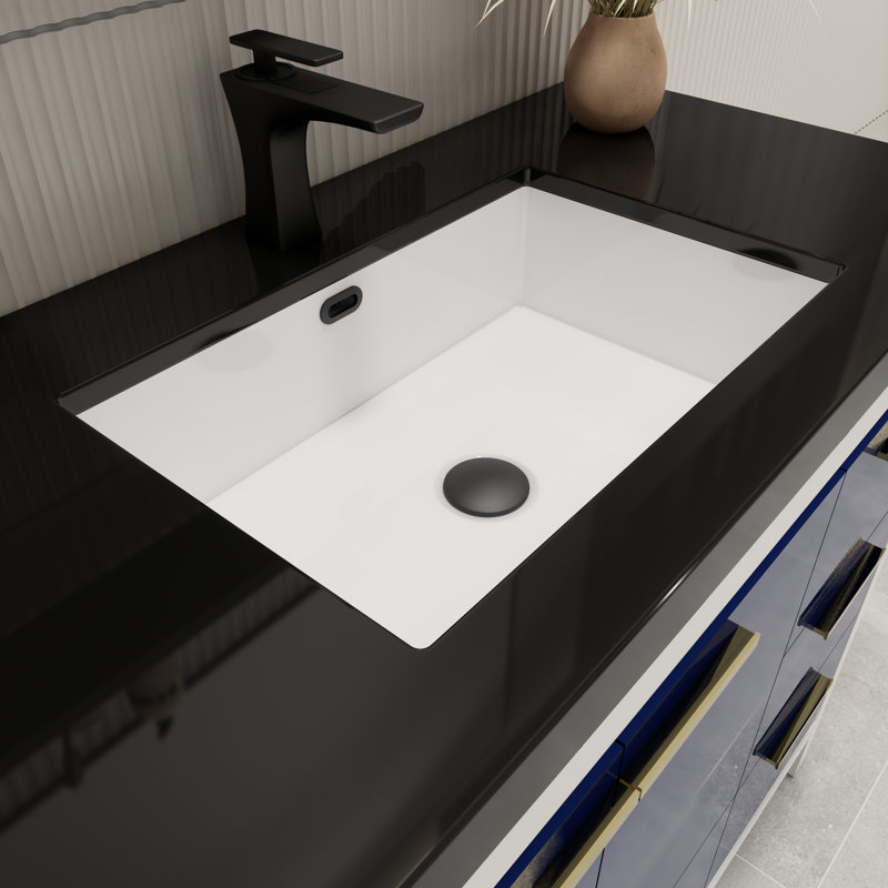Ensemble de meuble-lavabo simple 42 po Ephesus, Bleu nuit ultrabrillant