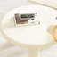 Beige Living Room Coffee Table , Round Edge, Straightforward Assembly And Use Modern In Cream For Area, Easy To Put Together