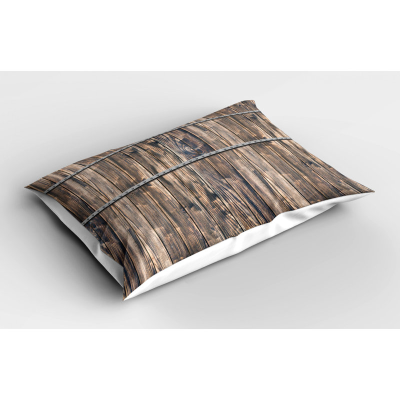 Brown/Yellow Polyester Microfiber Piece Sham, Twin