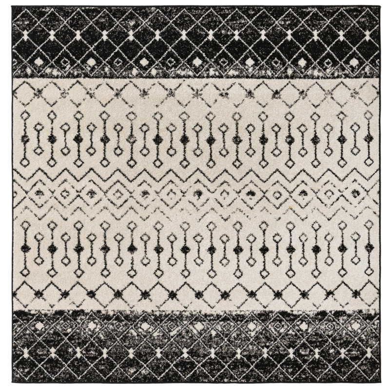 Abstract Indoor Rug, Square 7'10"