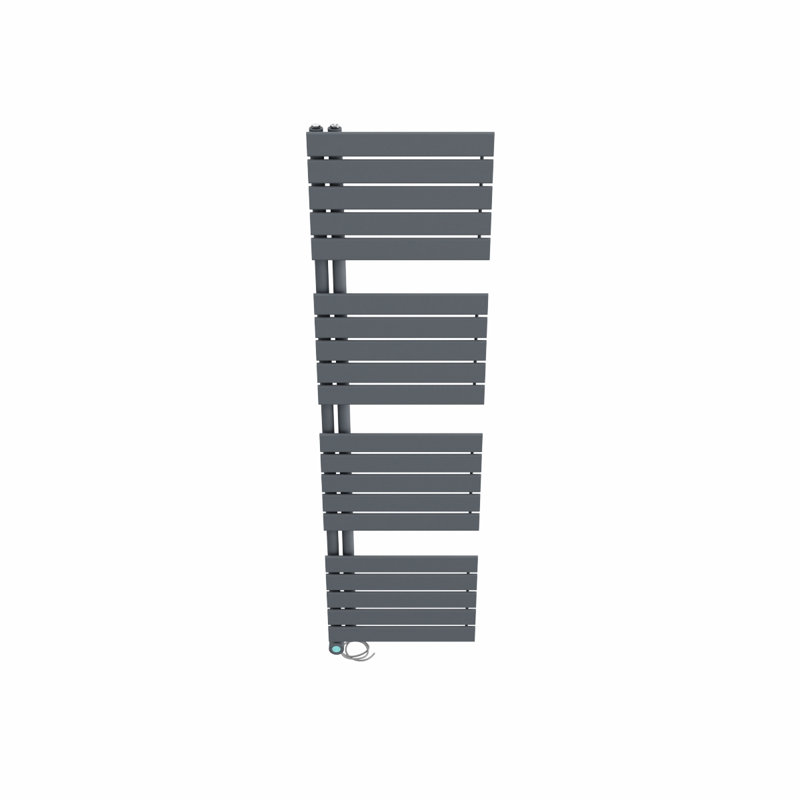 Rinya Designer Towel Rail Heated Towel Rails, Anthracite, 180cm H x 50cm W x 6.7cm D