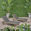 Chaise longue Banzai avec plateau coulissant