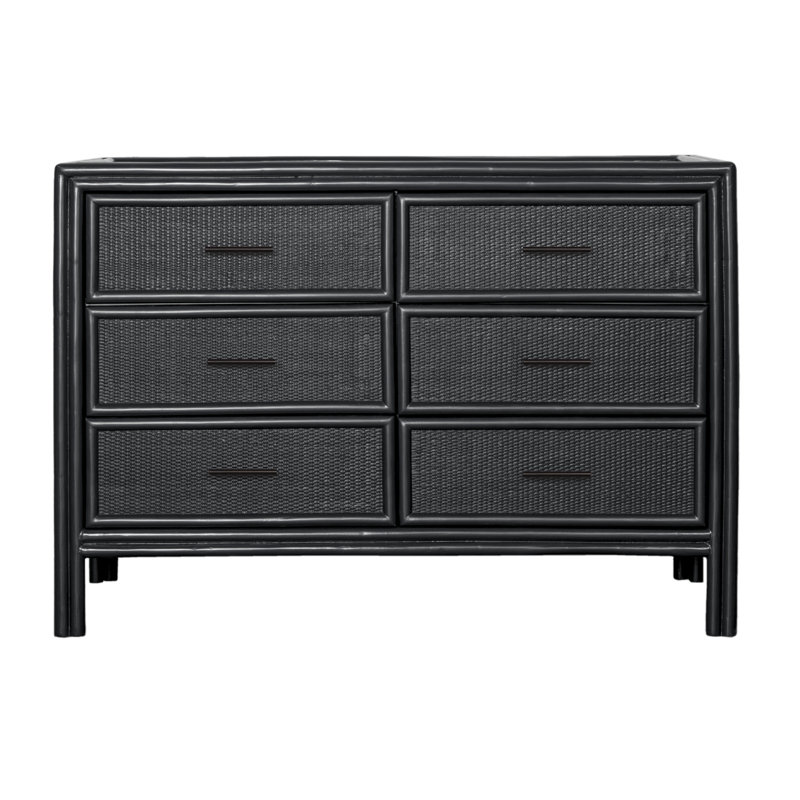 Aruba 6 - Drawer Dresser, Black