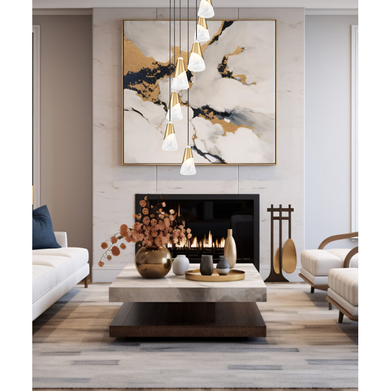 Lustre Jamess, Doré, 7 lumières