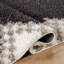 Tapis à poils longs à motif géométrique gris anthracite - velours moyen, élégant et doux-1969589823