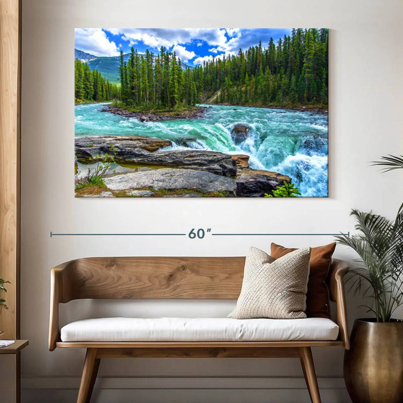 Alvord Sunwapta Falls, H 34 po x l 51 po
