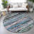 Machine Washable Indoor/Outdoor Jocelyn ACN2125 Striped Rug-1245507054
