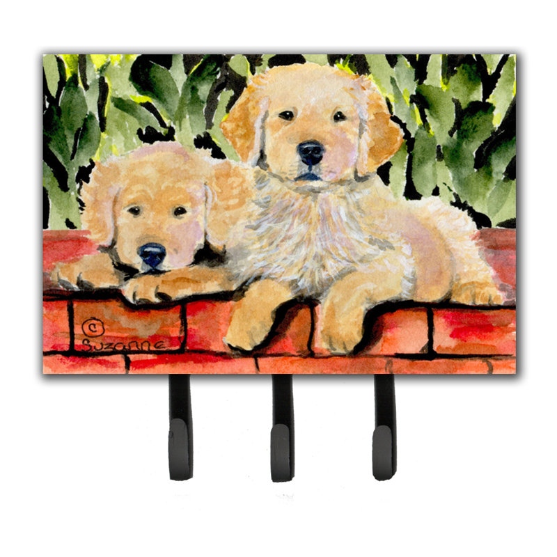 Porte-laisse et crochet pour clé golden retriever