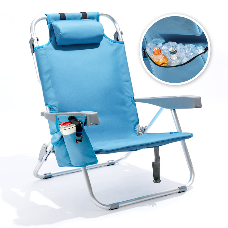 Chaise de plage en aluminium, 1, Bleu