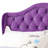 Transitional Purple Upholstered Full Bed