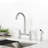 Double Handle Bridge Kitchen Faucet With Side Spray
